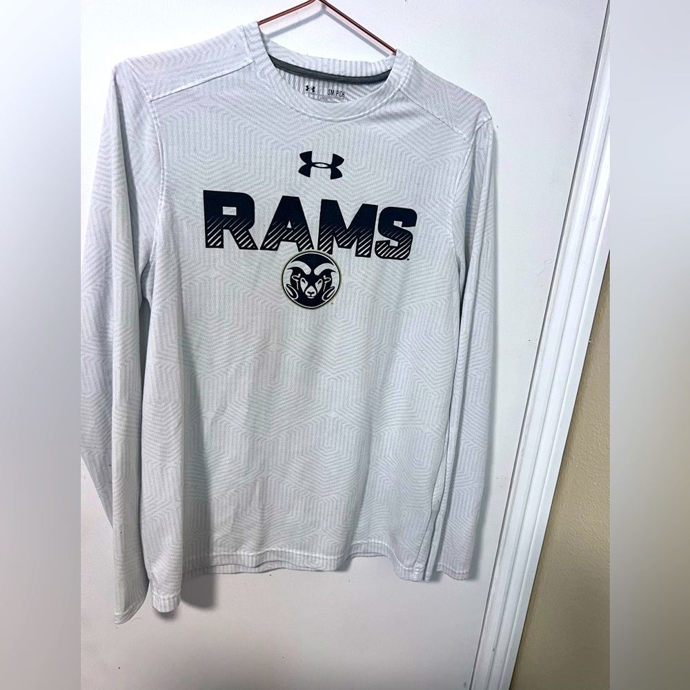 Colorado State Rams Under Armour Women’s White with pattern Long Sleeve Tee CSU